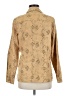 Sag Harbor 100% Polyester Paisley Tan Long Sleeve Blouse Size M - photo 2
