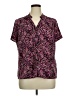 Dana Buchman 100% Polyester Animal Print Pink Short Sleeve Blouse Size XL - photo 1