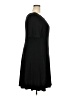 Connected Apparel Solid Black Casual Dress Size 18 - photo 4