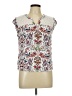 Daniel Rainn 100% Rayon Ivory Sleeveless Button-Down Shirt Size L - photo 1