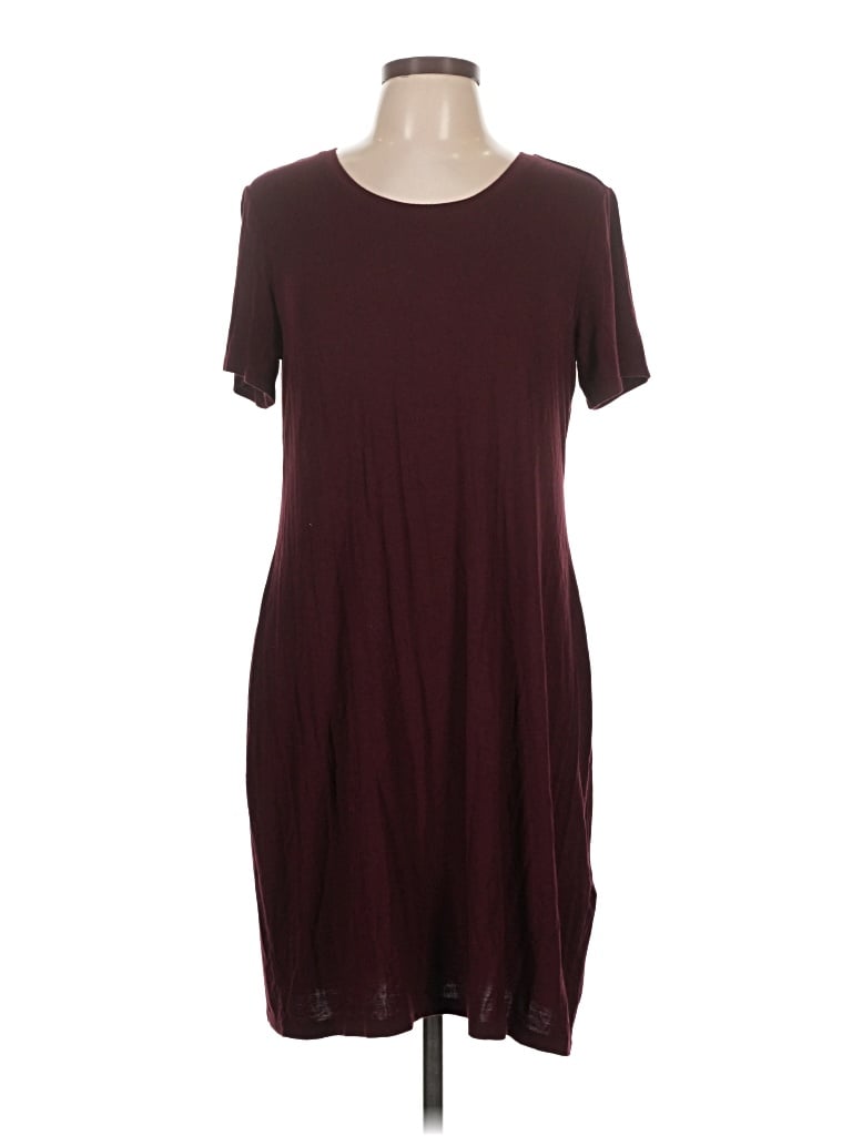 Pre-owned Daily Ritual Casual Dress In Burgundy