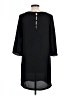 H&M 100% Polyester Solid Black Casual Dress Size 12 - photo 2