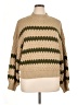 Kirundo Chevron-herringbone Tan Turtleneck Sweater Size XL - photo 1