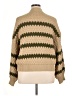 Kirundo Chevron-herringbone Tan Turtleneck Sweater Size XL - photo 2
