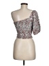 Willow & Root 100% Rayon Silver Short Sleeve Blouse Size M - photo 2