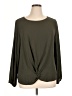 Ann Taylor LOFT 100% Polyester Green Long Sleeve Blouse Size XL - photo 1