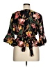 Shein Black 3/4 Sleeve Blouse Size 1XL - photo 2