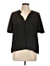 Nine Britton 100% Polyester Black Short Sleeve Blouse Size L - photo 1