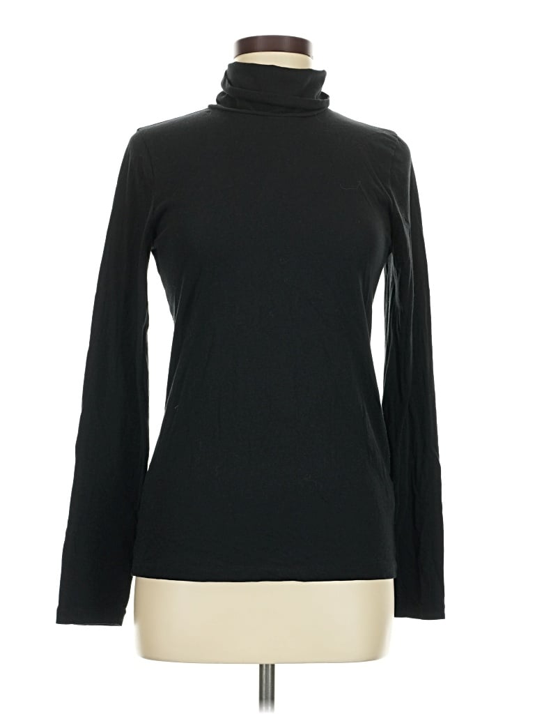 Pre-owned Jcrew Long Sleeve Turtleneck In Black