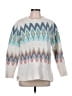 Talbots Chevron-herringbone White Pullover Sweater Size L - photo 1