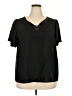 Shein Curve 100% Polyester Black Short Sleeve Blouse Size 2X (estimated) - photo 1