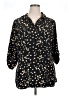 DressBarn 100% Polyester Polka Dots Black 3/4 Sleeve Blouse Size 1X - photo 1