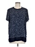 Hilary Radley 100% Polyester Stars Blue Short Sleeve Top Size M - photo 1