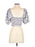 RVCA Blue Short Sleeve Blouse Size 10 - photo 2