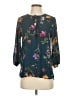West Kei 100% Polyester Floral Teal 3/4 Sleeve Blouse Size XS - photo 1