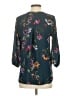 West Kei 100% Polyester Floral Teal 3/4 Sleeve Blouse Size XS - photo 2