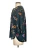 West Kei 100% Polyester Floral Teal 3/4 Sleeve Blouse Size XS - photo 5