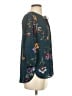 West Kei 100% Polyester Floral Teal 3/4 Sleeve Blouse Size XS - photo 4