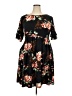 Assorted Brands Floral Black Casual Dress Size 2X - photo 1