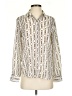 Banana Republic 100% Polyester Print Ivory Long Sleeve Blouse Size XS - photo 1