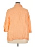 Tahari 100% Linen Orange 3/4 Sleeve Button-Down Shirt Size 2X - photo 2