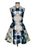 Keepsake Graphic Blue Cocktail Dress Size XS - photo 1