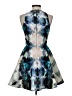 Keepsake Graphic Blue Cocktail Dress Size XS - photo 2
