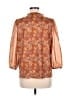 Les Serein Brown 3/4 Sleeve Blouse Size M - photo 2