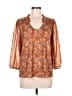 Les Serein Brown 3/4 Sleeve Blouse Size M - photo 1