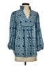 Unbranded 100% Polyester Blue 3/4 Sleeve Blouse Size S - photo 1