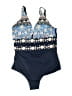 Unbranded Paisley Blue One Piece Swimsuit Size L - photo 1