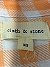 Cloth & Stone 100% Rayon Checkered-gingham Orange 3/4 Sleeve Button-Down Shirt Size XS - photo 7