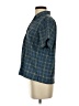 Marmot 100% Polyester Plaid Blue Short Sleeve Blouse Size S - photo 5