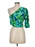 Unbranded 100% Polyester Green 3/4 Sleeve Blouse Size M (estimated) - photo 2