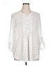 Daniel Rainn 100% Polyester Stars Ivory 3/4 Sleeve Blouse Size XL - photo 1