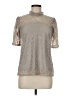 Adiva Silver Short Sleeve Blouse Size M - photo 1