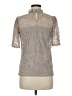 Adiva Silver Short Sleeve Blouse Size M - photo 2