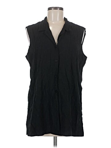 Kathie Lee Sleeveless Button-Down Shirt (view 1)