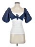 Blue Blush 100% Cotton Blue Short Sleeve Top Size S - photo 1