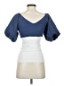 Blue Blush 100% Cotton Blue Short Sleeve Top Size S - photo 2