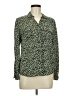 Blue Sol 100% Rayon Animal Print Green Long Sleeve Blouse Size M - photo 1
