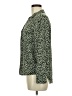 Blue Sol 100% Rayon Animal Print Green Long Sleeve Blouse Size M - photo 5