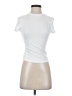 Shein White Short Sleeve Turtleneck Size 2 - photo 1