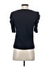 CeCe Black Blue Short Sleeve Top Size XS - photo 2
