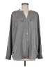 Calvin Klein 100% Polyester Gray Long Sleeve Blouse Size 6 - photo 1