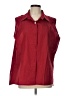 Unbranded Red Sleeveless Button-Down Shirt Size L (estimated) - photo 1