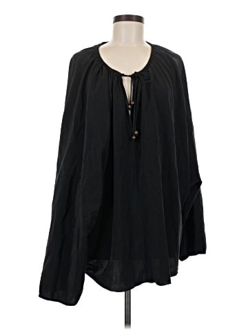 Elizabeth and James Long Sleeve Silk Top (view 1)