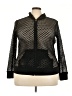 Feathers 100% Polyester Black Long Sleeve Top Size 3X - photo 1