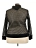Feathers 100% Polyester Black Long Sleeve Top Size 3X - photo 2
