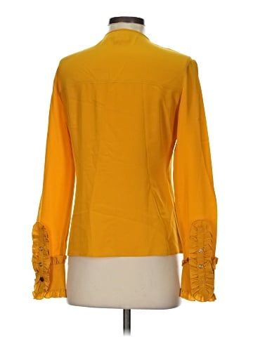 Tory Burch Long Sleeve Silk Top (view 2)